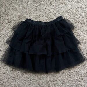 Place Black Layered ruffled Skirt